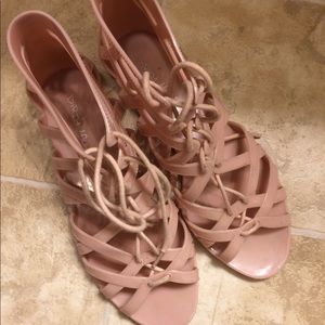 Pink jelly sandals